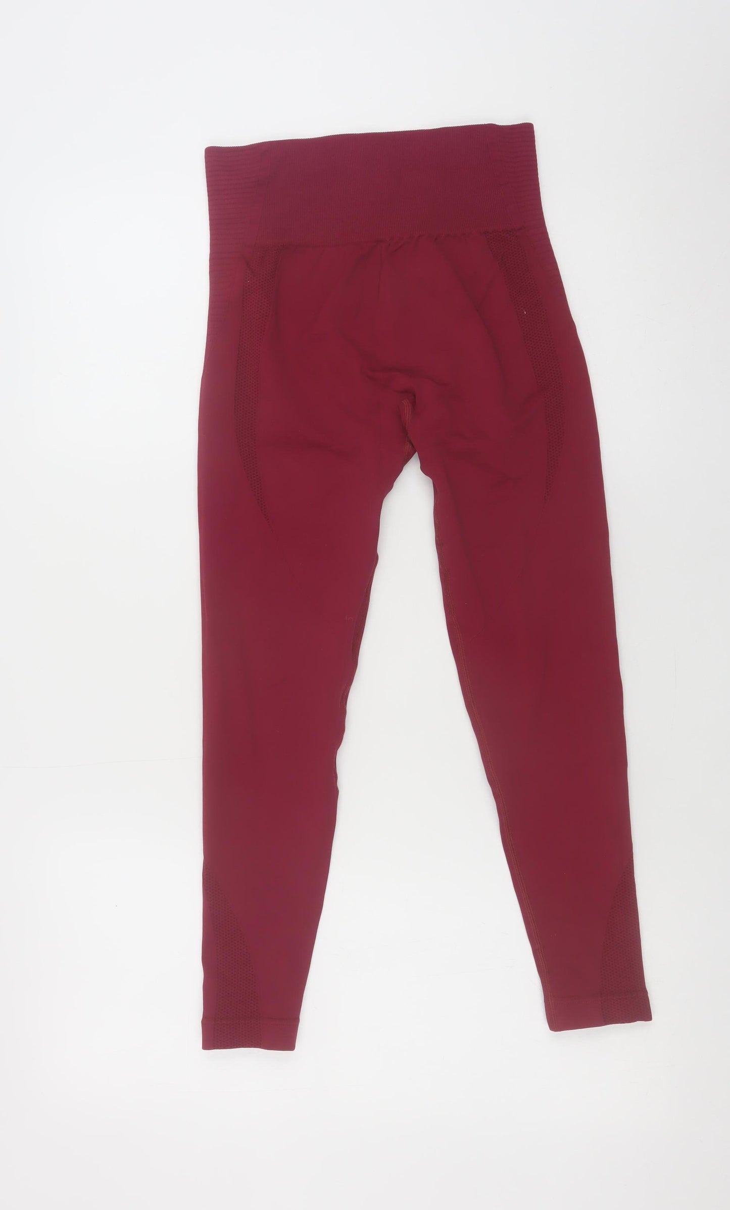 Fit Pink Women's Red Seamless High Rise Ankle Gym Leggings Size 10