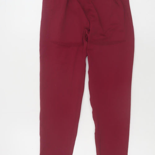 Fit Pink Women's Red Seamless High Rise Ankle Gym Leggings Size 10