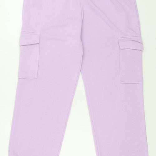 Dunnes Stores Women’s Lilac Cargo Jogger Trousers Size 10 Elastic Waist