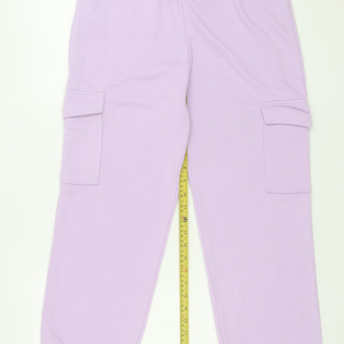 Dunnes Stores Women’s Lilac Cargo Jogger Trousers Size 10 Elastic Waist