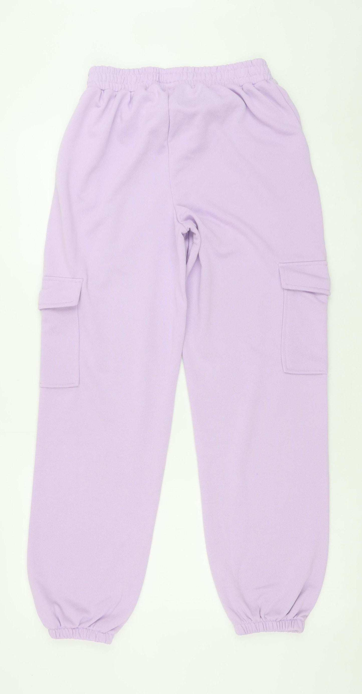 Dunnes Stores Women’s Lilac Cargo Jogger Trousers Size 10 Elastic Waist