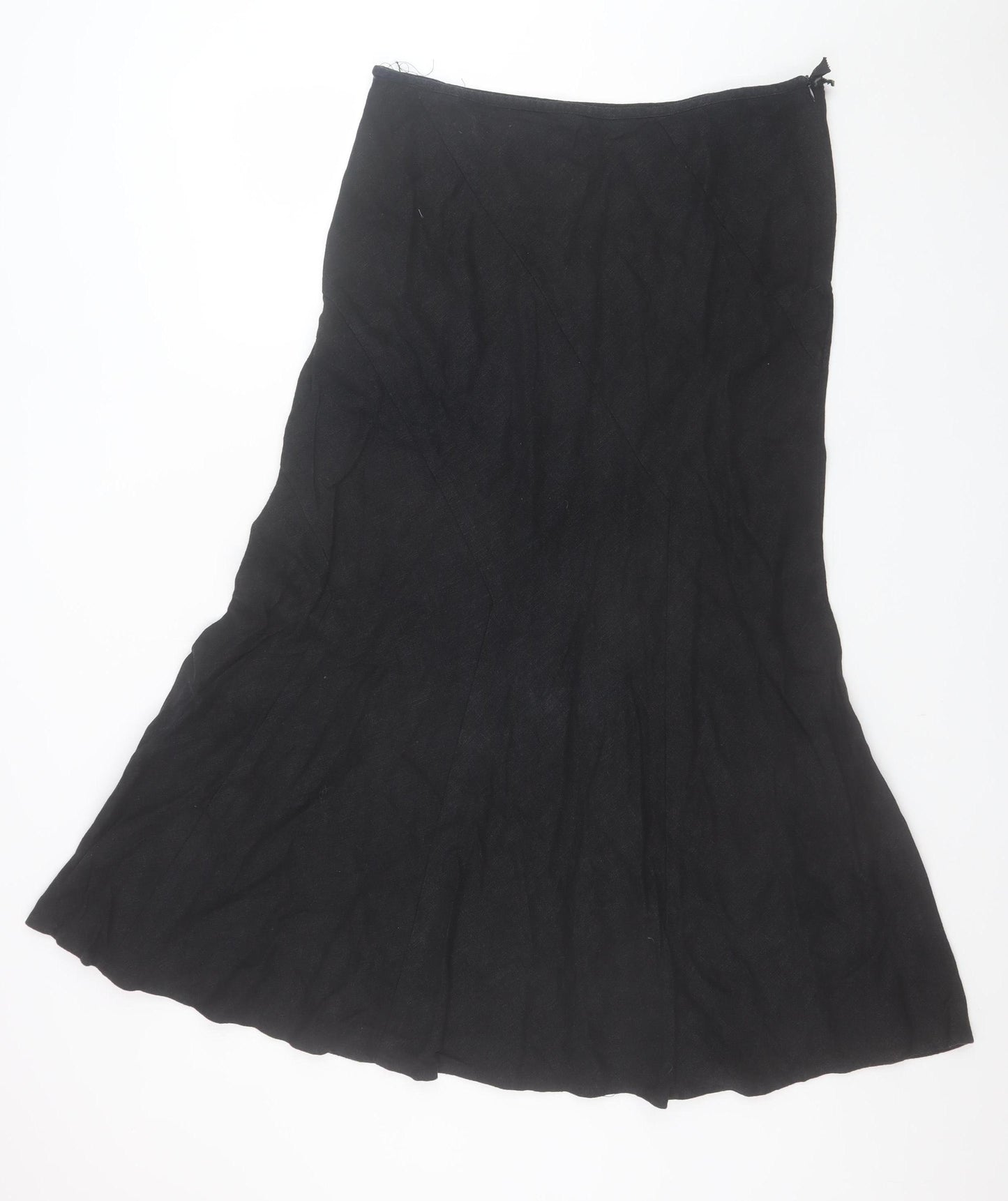 Wallis Women's Black A-Line Knee Length Dress Size 16