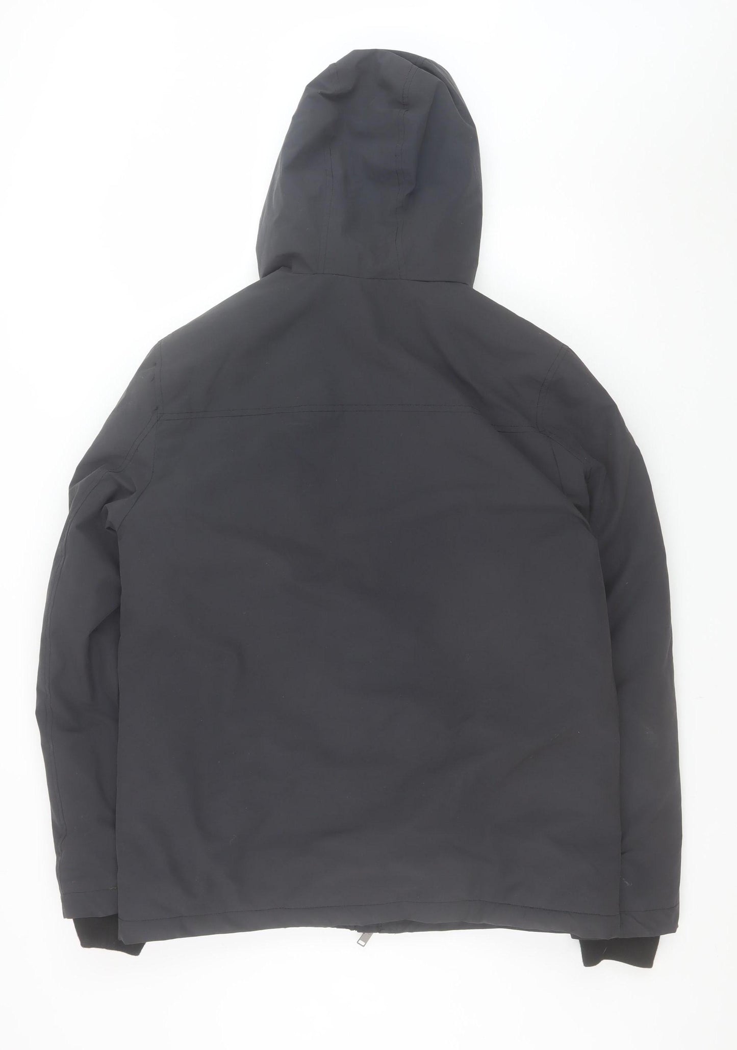 Racing Green Men’s Black Parka Jacket M Hooded Water Resistant