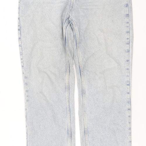 Zara Women Blue High Rise Straight Leg Jeans Size 12