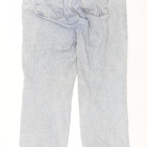 Zara Women Blue High Rise Straight Leg Jeans Size 12
