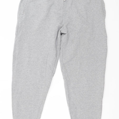 The Stronghold Men's Grey Jogger Trousers M Regular Fit Cotton Blend