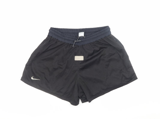 Nike Men's Black M Mesh Biker Sports Shorts with Drawstring