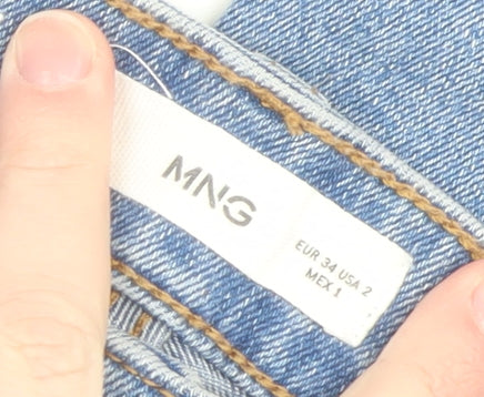 MNG Women’s Blue Straight High Rise Denim Jeans Size 6