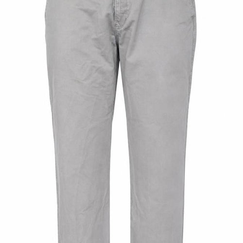 Destiny Men's Grey 44in Cotton Chino Trousers Regular Fit