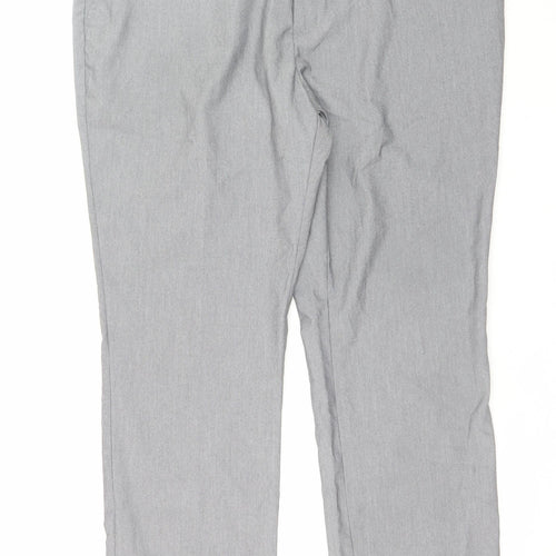 Next Men’s Grey 42R Regular Fit Dress Pants Trousers