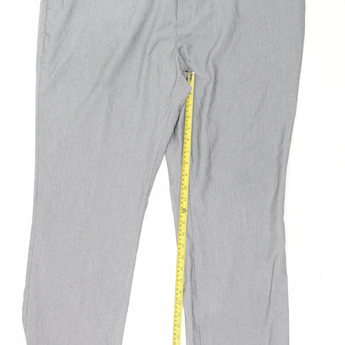 Next Men’s Grey 42R Regular Fit Dress Pants Trousers