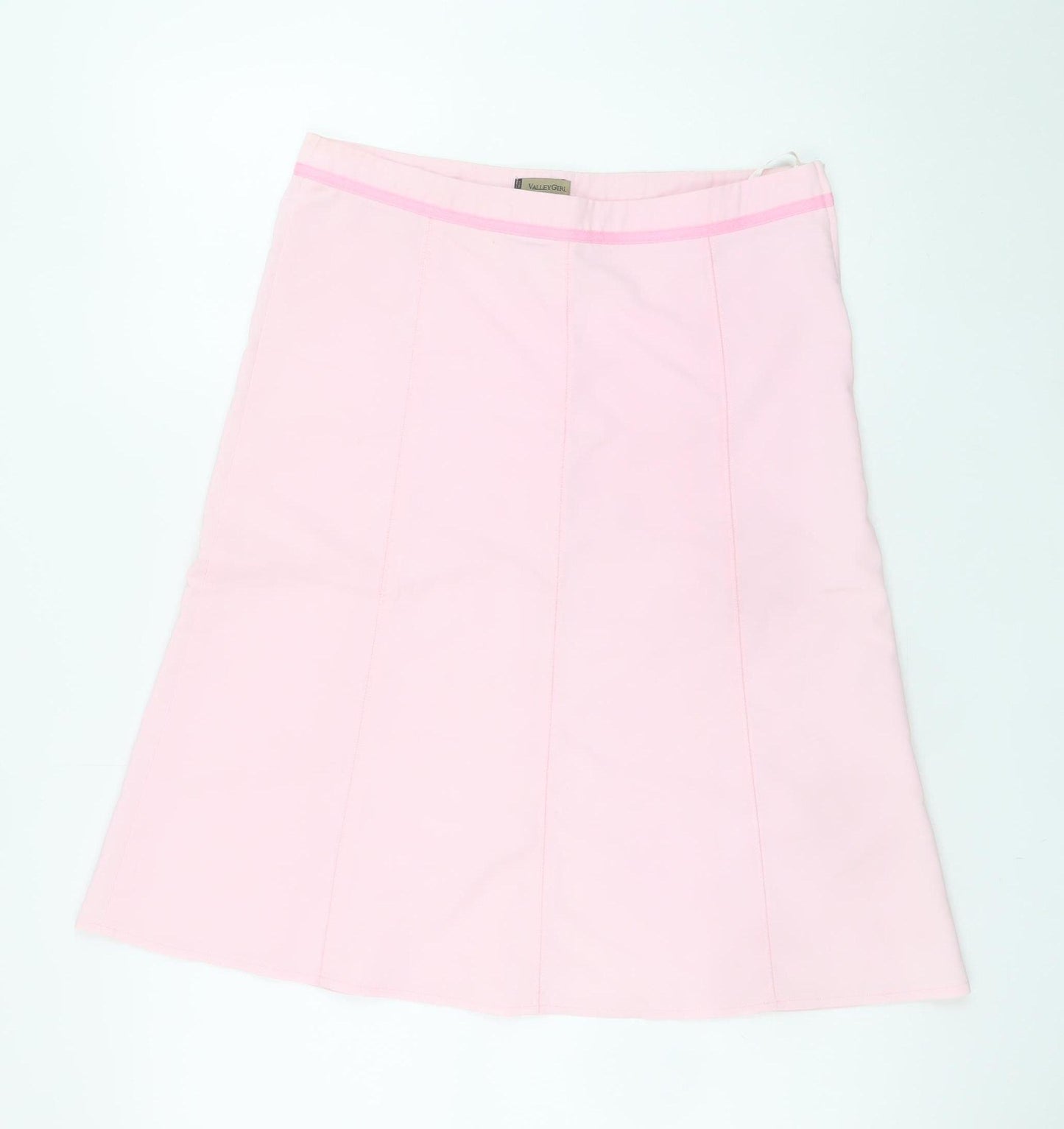 Valley Girl Women Pink A-Line Knee Length Stretch Skirt Size 10