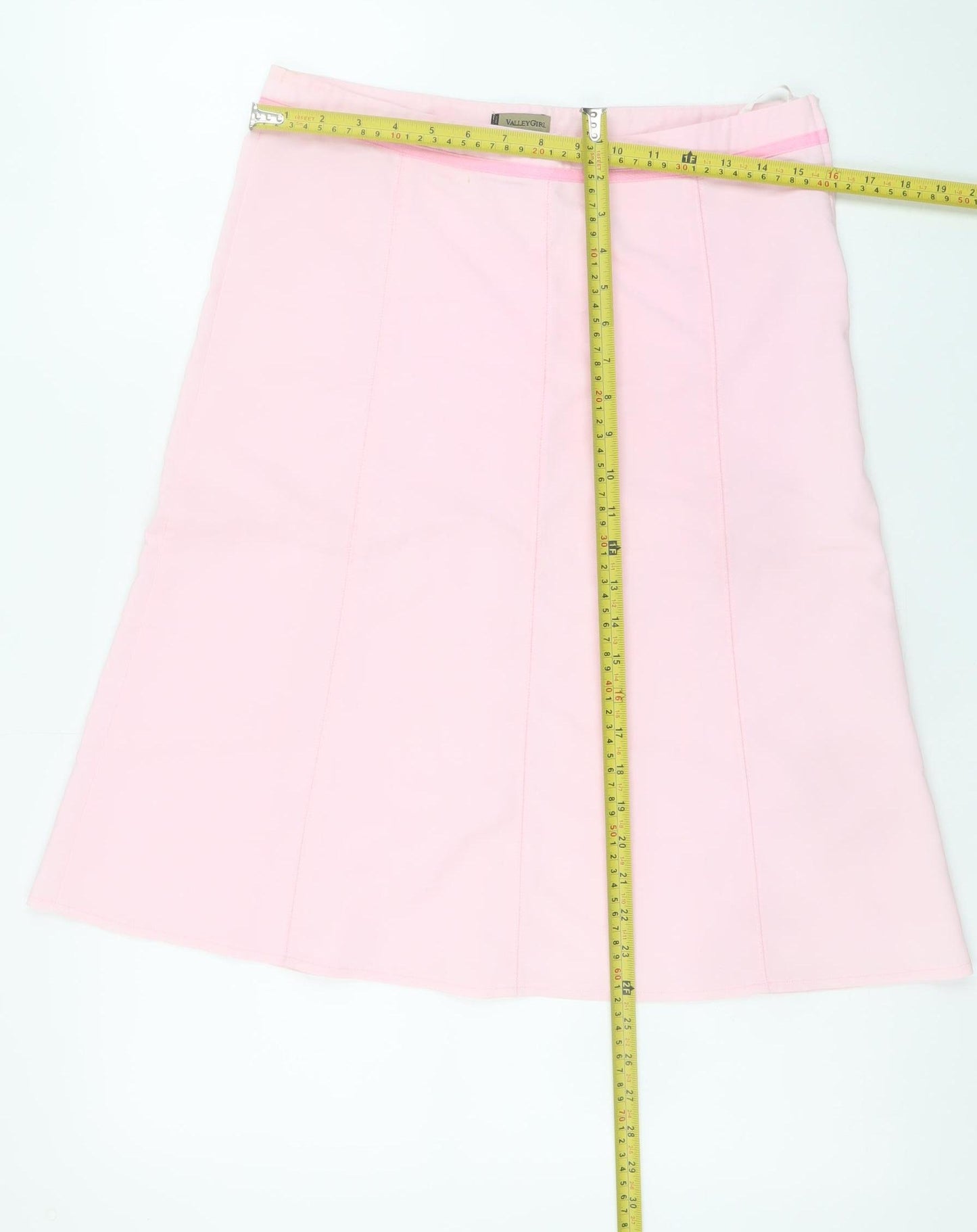 Valley Girl Women Pink A-Line Knee Length Stretch Skirt Size 10