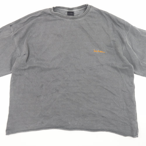 Iets Frans Men’s Grey Relaxed Fit Cotton T-Shirt M