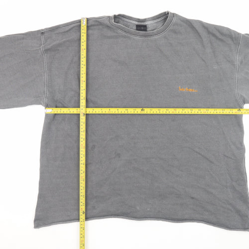 Iets Frans Men’s Grey Relaxed Fit Cotton T-Shirt M