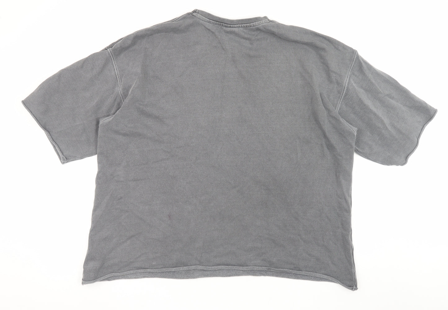 Iets Frans Men’s Grey Relaxed Fit Cotton T-Shirt M