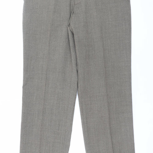Marks and Spencer Men’s Beige Wool Blend Dress Pants 32x31 Regular Fit