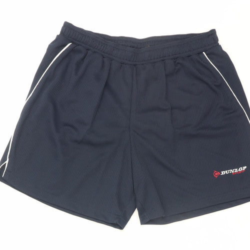 Dunlop Men's Black Athletic Sports Shorts Size S Polyester Gym Wear