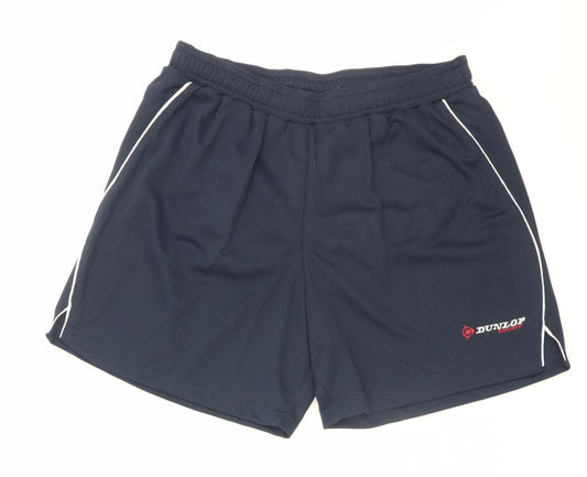 Dunlop Men's Black Athletic Sports Shorts Size S Polyester Gym Wear