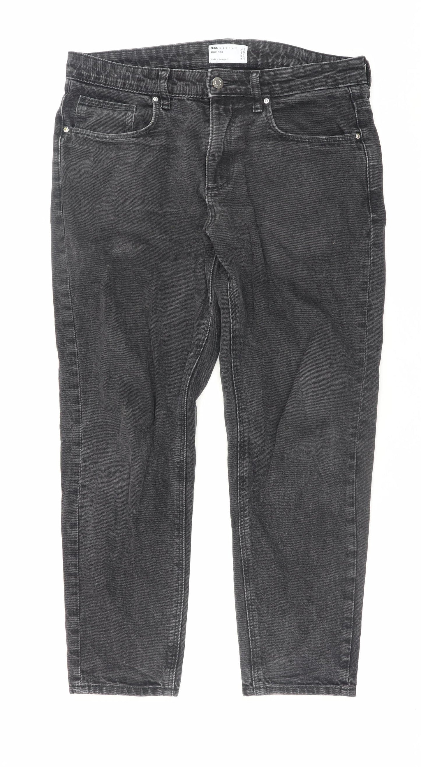 ASOS Design Women's Black Classic Rigid Straight Jeans Size 32