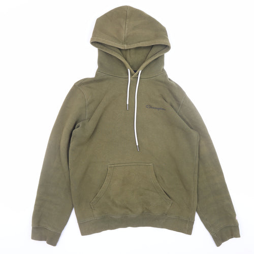 Champion Men's Green Pullover Hoodie Small Regular Fit Fleece