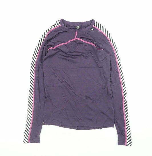 Helly Hansen Women's Purple Long Sleeve Active T-Shirt Size S