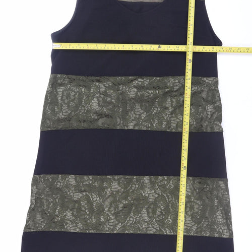 Anonymous Women’s Black Lace Shift Dress Size 20 Sleeveless V-Neck Knee Length