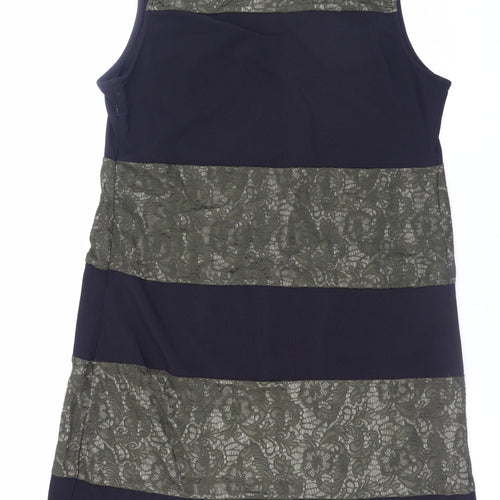 Anonymous Women’s Black Lace Shift Dress Size 20 Sleeveless V-Neck Knee Length