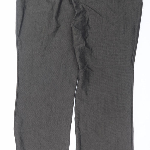 Worthington Women’s Grey Dress Pants Size 12 Regular Straight Leg Work Trousers