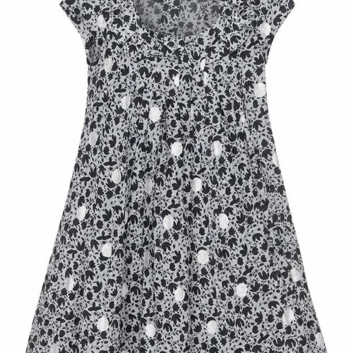 Serena Kay Women’s Grey Floral A-Line Knee Length Dress Size 8