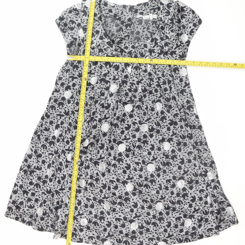 Serena Kay Women’s Grey Floral A-Line Knee Length Dress Size 8