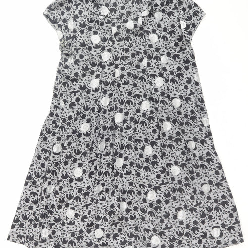 Serena Kay Women’s Grey Floral A-Line Knee Length Dress Size 8