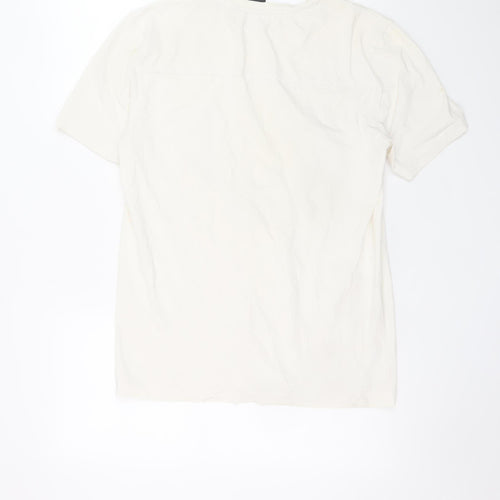Hugo Boss Men's Beige Logo Cotton T-Shirt Size M