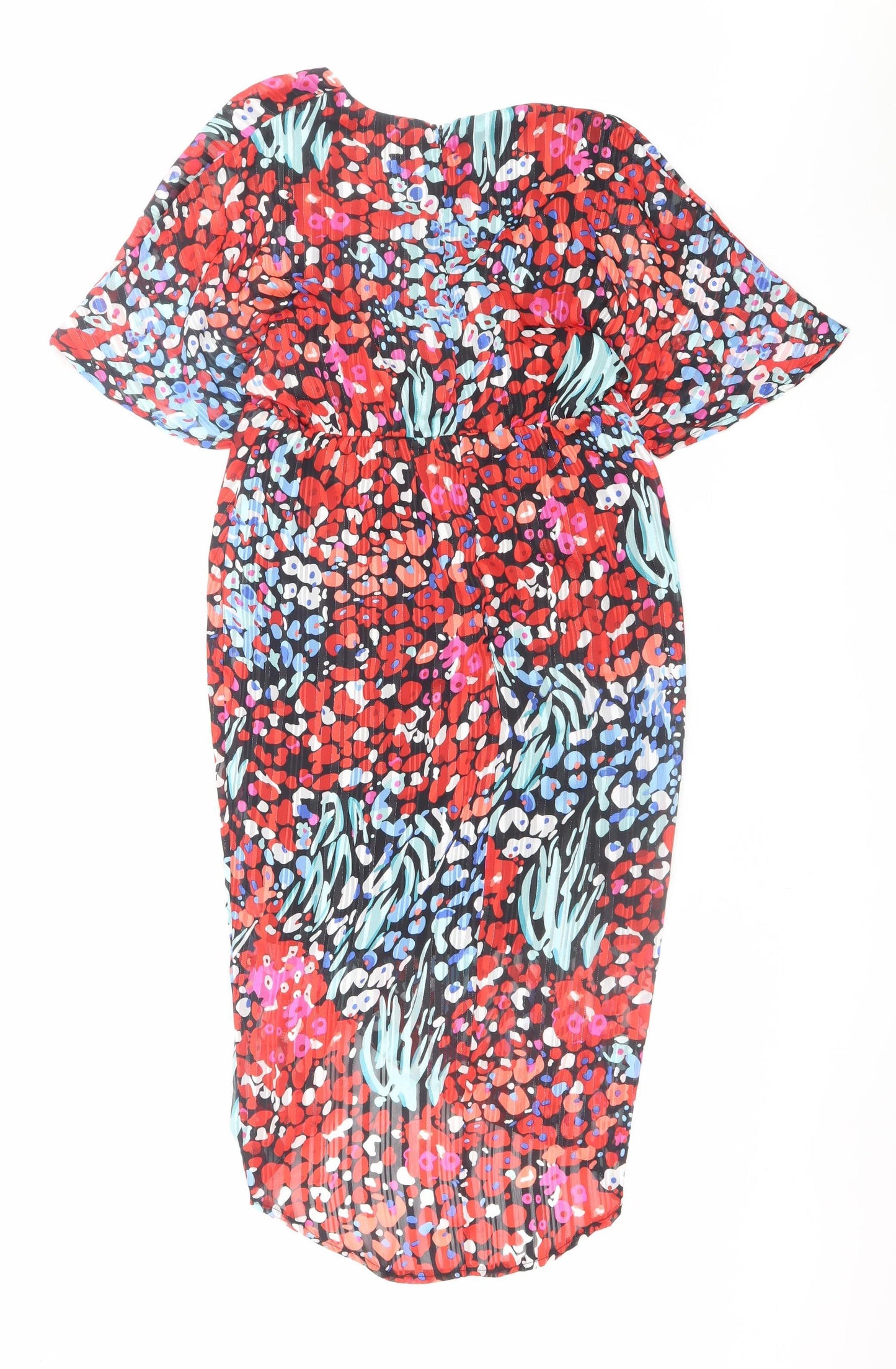 Girl In Mind Women’s Multicoloured Petite Floral Midi Wrap Dress UK 10