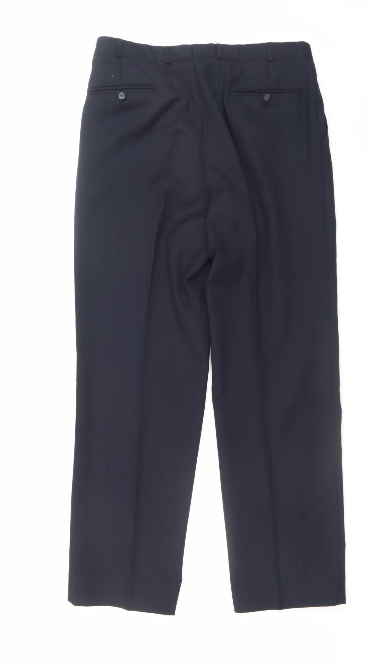 Varteks International Men's Navy Dress Pants Size 42 Regular Wool Blend