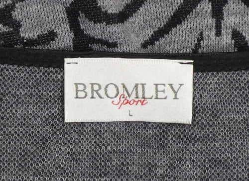 Bromley Women’s Grey Damask Knit Sheath Dress Size L