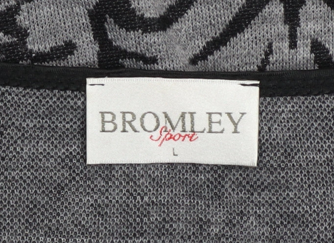 Bromley Women’s Grey Damask Knit Sheath Dress Size L