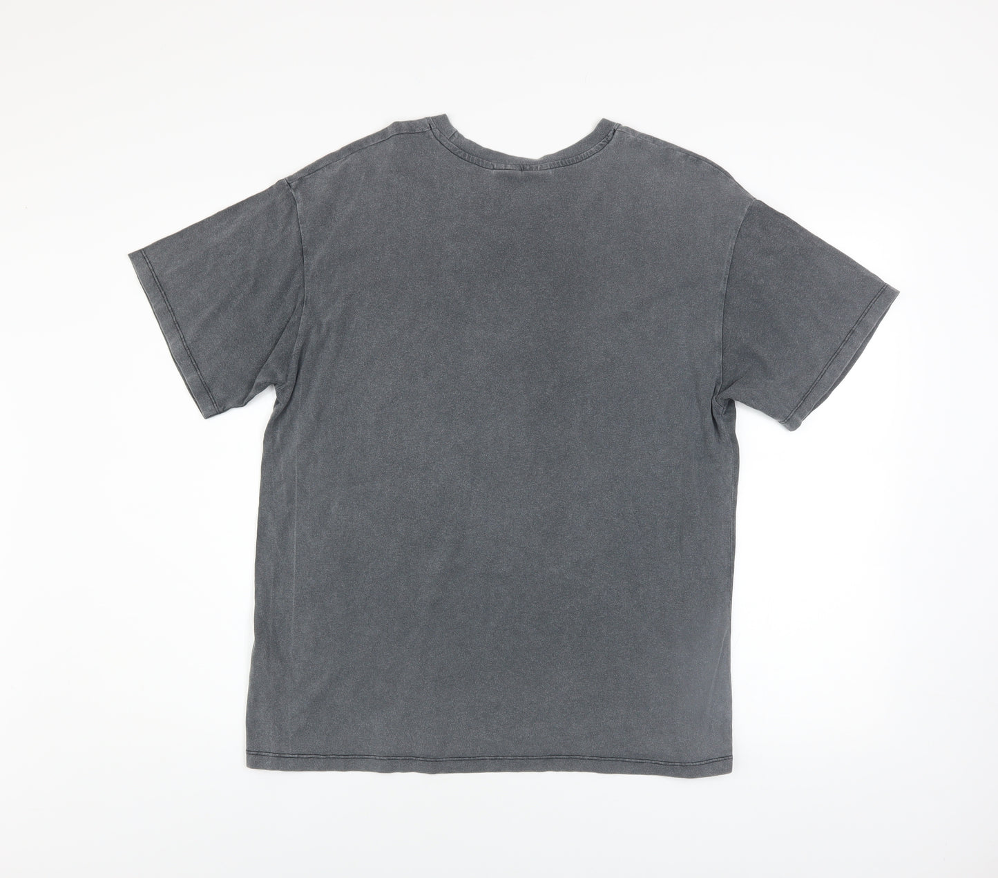 Bershka Men’s Grey Tupac Shakur Graphic Band T-Shirt XS