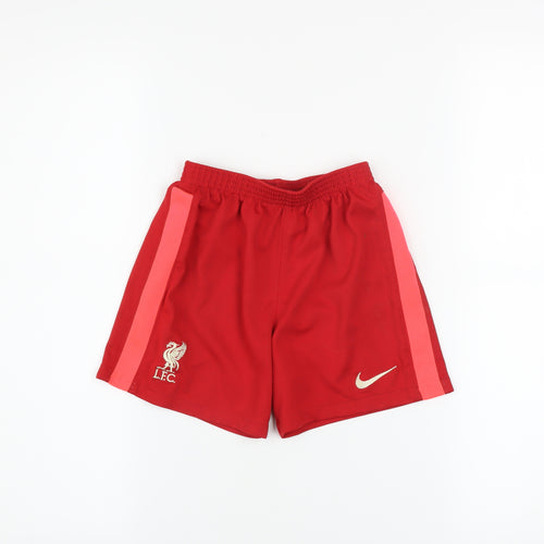 Nike Boys Red Liverpool FC XL Athletic Shorts 122-128cm Polyester