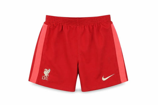 Front view of Nike boys’ red liverpool fc xl athletic shorts 122-128cm polyester
