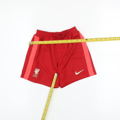 Nike Boys Red Liverpool FC XL Athletic Shorts 122-128cm Polyester