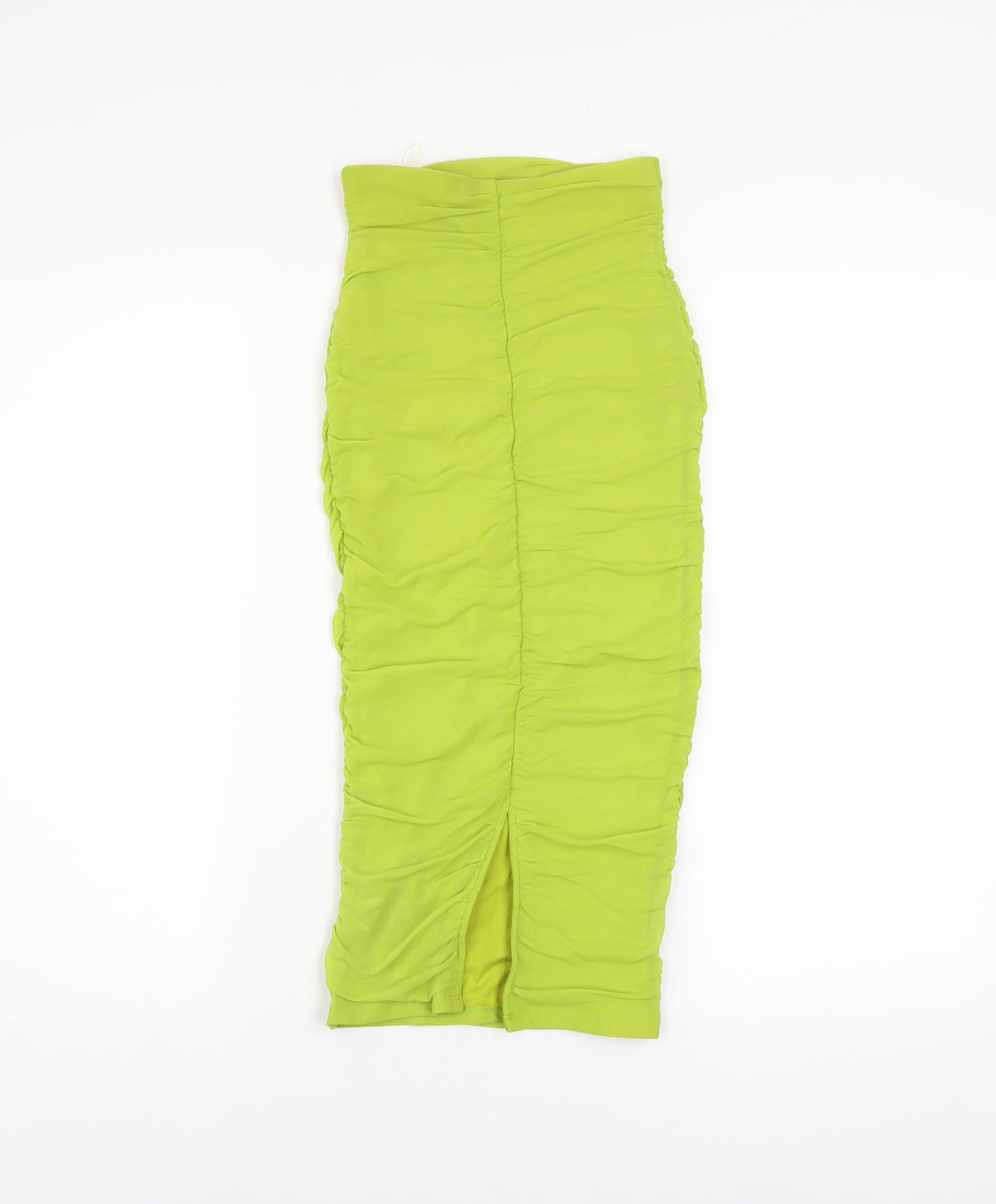 Oh Polly Women’s Green Ruched Midi Pencil Skirt Size 6