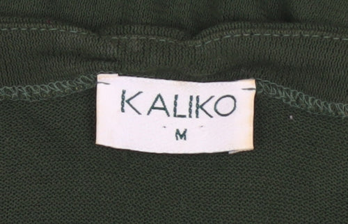 Kaliko Women’s Green V-Neck Short Sleeve Viscose T-Shirt M