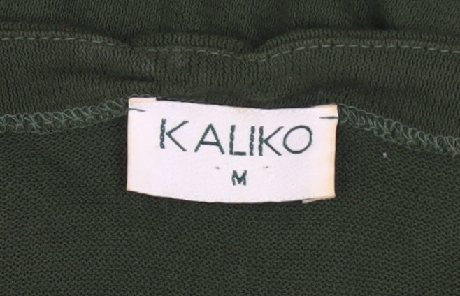 Kaliko Women’s Green V-Neck Short Sleeve Viscose T-Shirt M