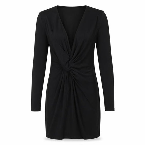 Club London Women's Black Size 6 Bodycon Long Sleeve Party Dress