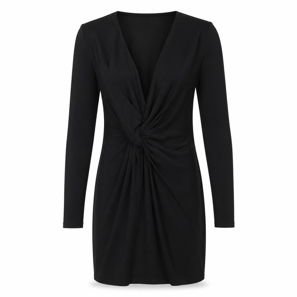 Club London Women's Black Size 6 Bodycon Long Sleeve Party Dress