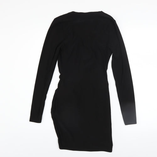 Club London Women's Black Size 6 Bodycon Long Sleeve Party Dress