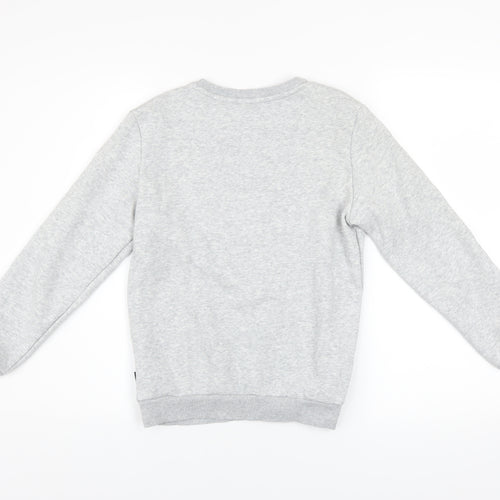 Puma Boys Grey Pullover Sweatshirt 11-12 Years Logo Crew Neck Long Sleeve