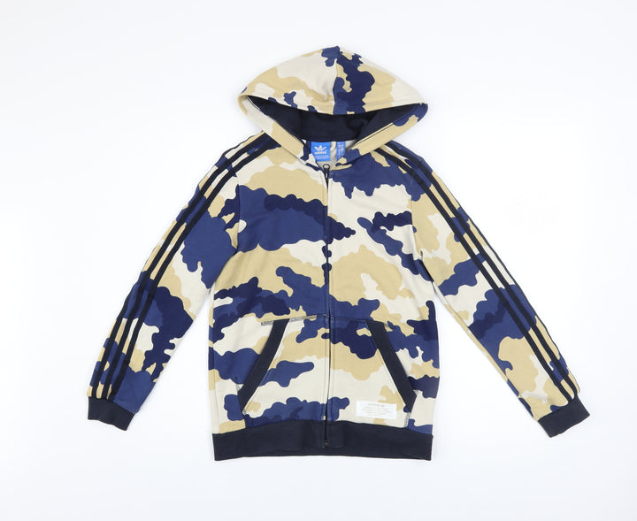adidas Boys Multicoloured Camouflage Full Zip Hoodie 11-12 Years