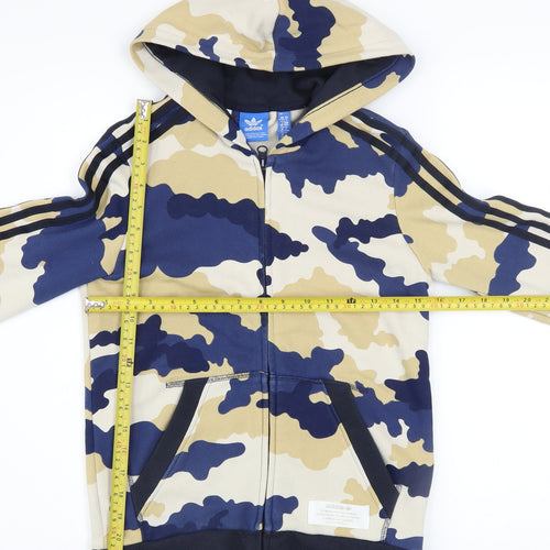 adidas Boys Multicoloured Camouflage Full Zip Hoodie 11-12 Years